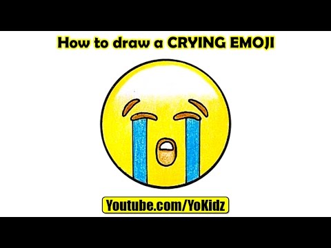 How to draw a CRYING EMOJI with YoKidz | Dry Green