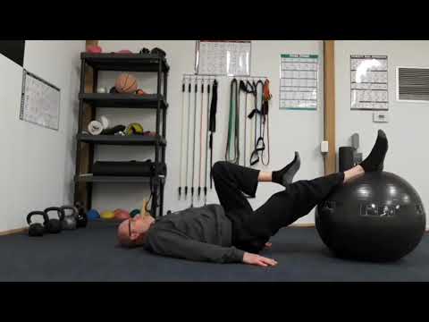 Louisiana Personal Trainer- Single leg hip extension hamstring curl on a Stability Ball