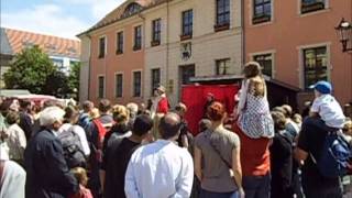 preview picture of video 'Hussiten Fest 2014 in Bernau  Altstadtstadt mit Haftpflichtspinnrad'