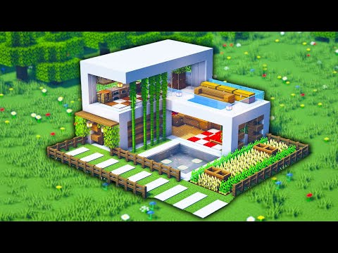 Minecraft einfaches Modernes Haus bauen 1.20 Tutorial - Modernes Haus bauen in Minecraft Tutorial