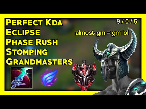 PERFECT KDA Eclipse Mid Tryndamere STOMPING Grandmasters - Yasukeh