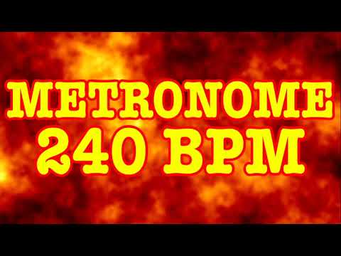 240 BPM Metronome - 10 Minute Metronome - 240BPM Click Track - Minute Guitar Practice - Metrónomo