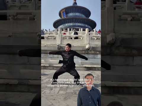 His technique might look like a complete joke, but the actual stopping power is brutally effective