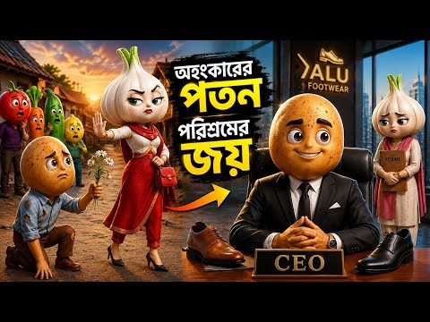 গরিব আলুর ভালোবাসাকে অপমান করেছিল রসুন!CEO হয়ে বদলে গেল আলুর ভাগ্য 😱🔥 | Veggie Bangla Tv