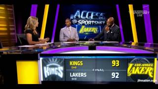 James Worthy and Antawn Jamison on Jeremy Lin - Lakers vs Kings 10.24.14