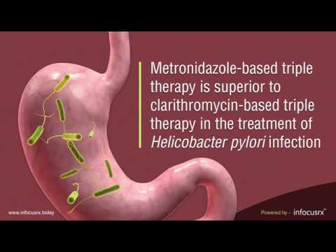 Metronidazole triple therapy vs clarithromycin triple therapy to treat H.pylori infection