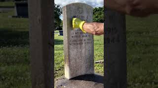 Veteran Headstone Cleaning Time Lapse