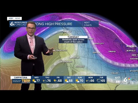 80s for many of us on Wednesday, cooling down by Friday, rain chances early next week