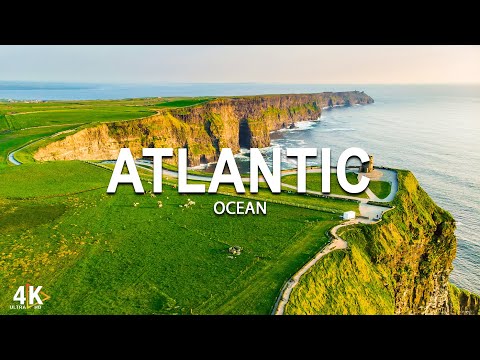 FLYING OVER ATLANTIC (4K UHD)-Amazing Beautiful Nature Scenery & Relaxing Music - 4K Video Ultra HD