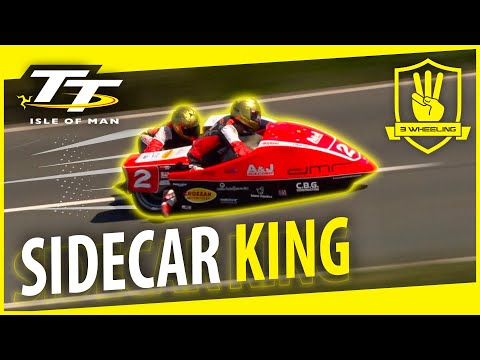 SIDECAR KING 👑 Isle of Man TT - 3 Wheeling Sidecar Racing