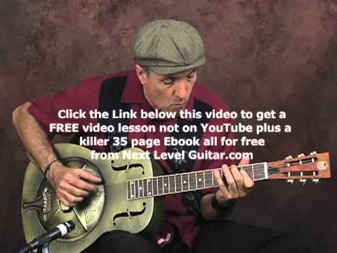 Acoustic Delta Blues guitar lesson John Lee Hooker style boogie on resonator