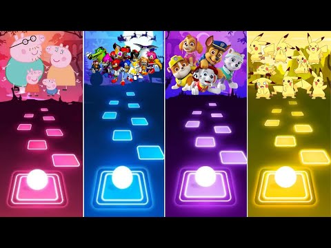 Peppa Pig vs Sonic vs Paw Patrol vs Pikachu 🎵 Tiles Hop EDM Rush!