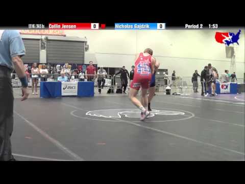 Collin Jensen vs. Nicholas Gajdzik at 2013 Junior Nationals - FILA - FS