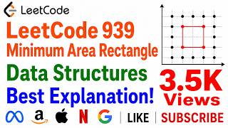 LeetCode 939  Minimum Area Rectangle - Simple Solution (Logic Explained With Examples)