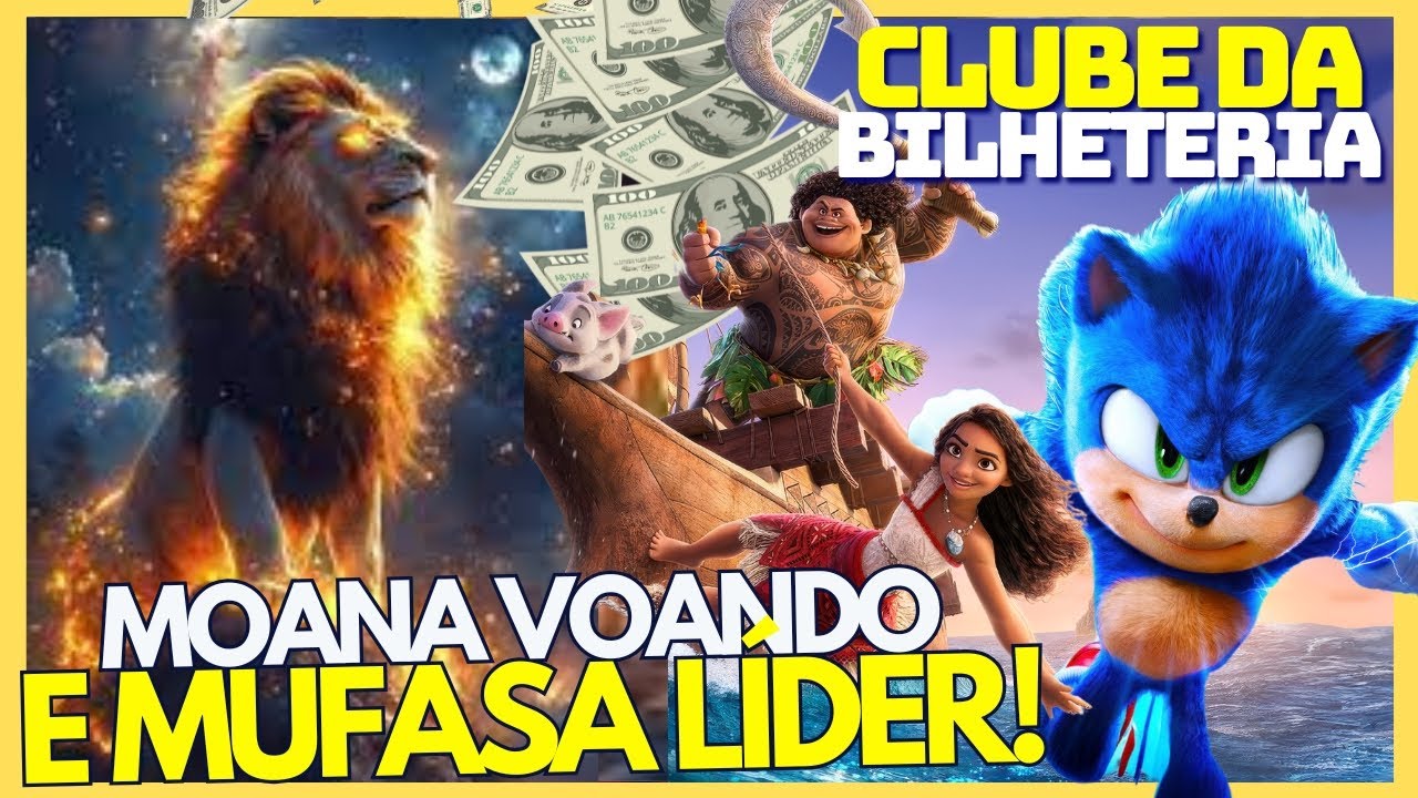 MUFASA BATE SONIC 3 E MOANA 2 VOA!! Clube da Bilhetaria