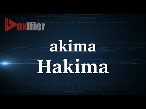 How to Pronunce Hakima in French - Voxifier.com