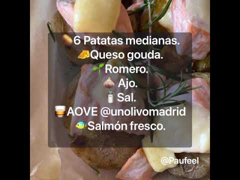 Patatas chafadas con salmón
