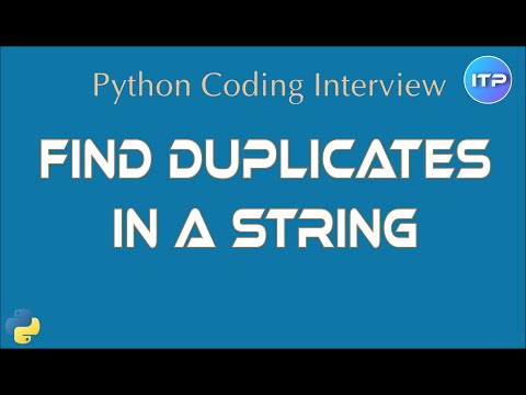 Find Duplicates In String Python