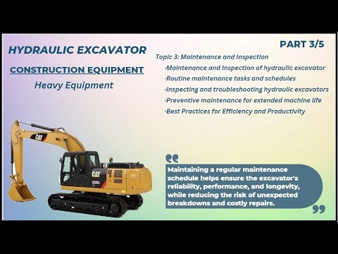Maintenance and Inspection of hydraulic excavator I Preventive maintenance for extended machine life
