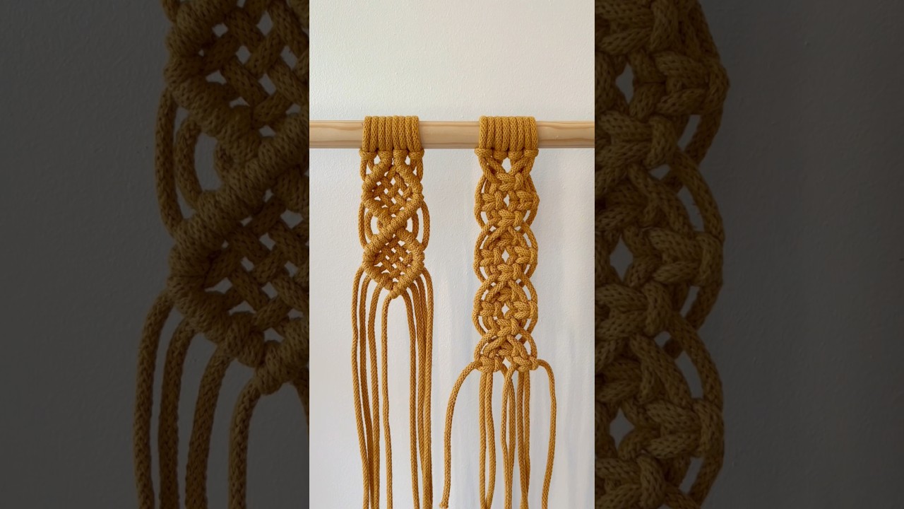 Learn to make interesting macrame patterns | Basic Macrame Knots Tutorial | Transition video