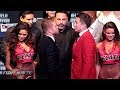 Canelo Alvarez Swings After Facing Off with Gennady Golovkin in Los Angeles!