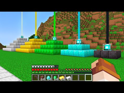 EU FIZ TODOS OS BEACONS DO MINECRAFT SURVIVAL