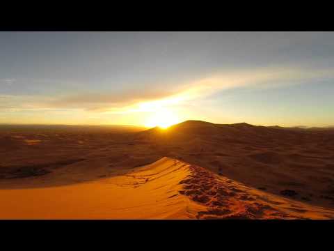 Time lapse sunrise in the Sahara Desert, Morocco.