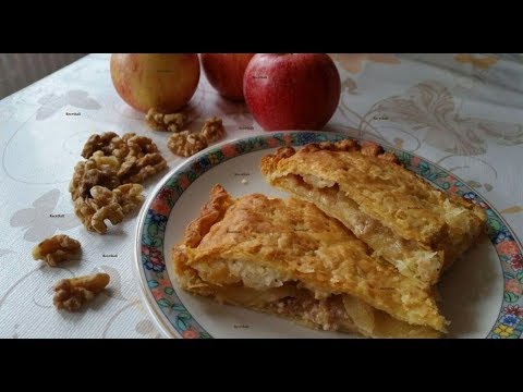Hojaldre relleno de mascarpone, manzana y nueces