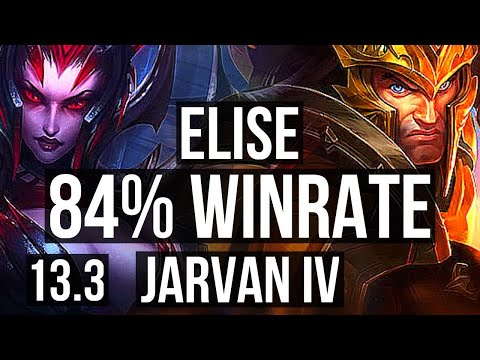 ELISE vs JARVAN IV (JNG) | 84% winrate, 9/1/12, Dominating | EUW Grandmaster | 13.3