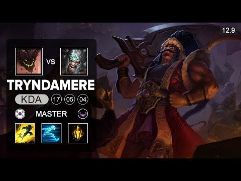 Tryndamere vs Malphite Top - KR Master - Patch 12.9 Season 12