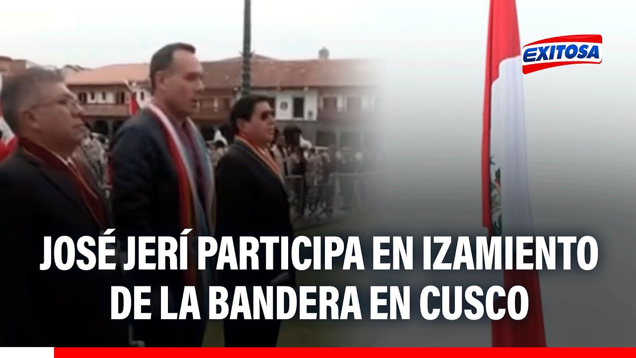 🔴🔵 José Jerí participa en izamiento de la bandera en Cusco