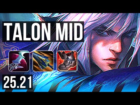 TALON vs IRELIA (MID) | 10 solo kills, 68% winrate, 13/4/11 | KR Diamond | 25.21