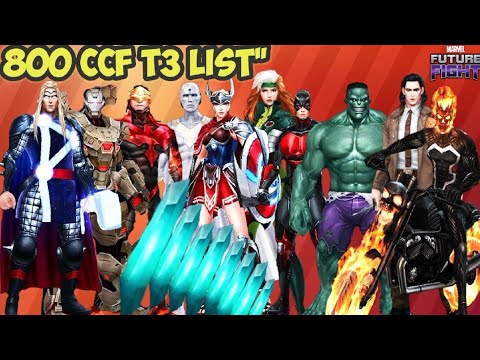 [Top 10 T3 characters] // (800 CCF) in marvelfuturefight #MFF #RKMFF #800ccf #characters