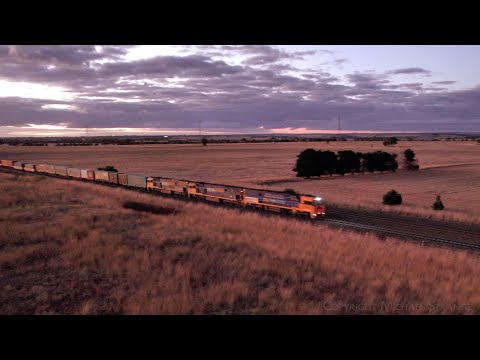 2PM5 Pacific National Container Train At Sunset (2/3/2023) - PoathTV Australian Railways