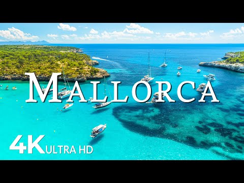 FLYING OVER MALLORCA (4K UHD) - Soothing Music Along With Beautiful Nature Video - 4K Video Ultra HD