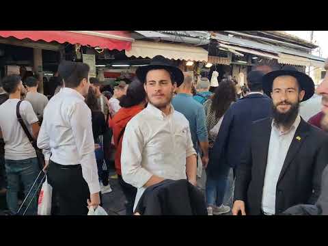 Special Moments before Shabbat at Mahane Yehuda Market Jerusalem Israel