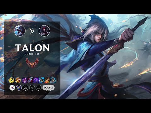 Talon Jungle vs Elise - KR Grandmaster Patch 12.13