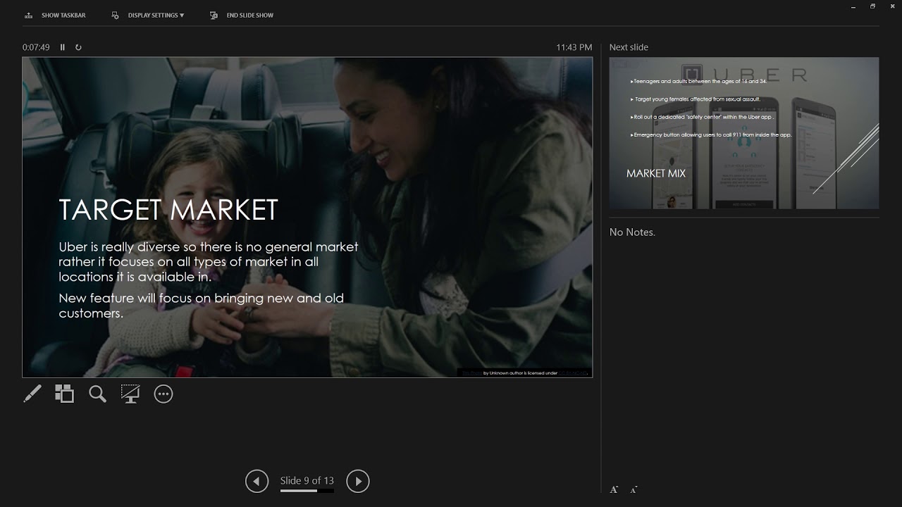 Uber Final Marketing Plan Strategy Presentation    PowerPoint Presenter View 12 12 2018 11 36 16 PM