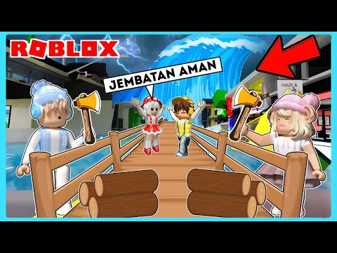 Bang Boy and Caca Create a Natural Disaster Bridge in Roblox Brookhaven ft @Shasyaalala