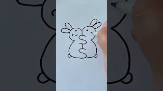 Love Hug Drawing DIY #trending #viral #shortsfeed #