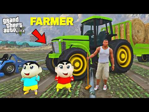 GTA V : Franklin & Shinchan Become REAL FARMERS ! in Telugu