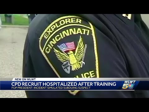 Cincinnati police recruit hospitalized after training incident