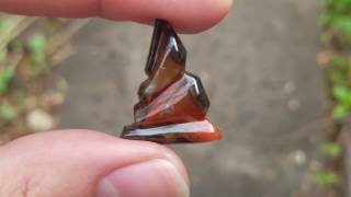 Custom Freeform Mexican Black Widow Agate Carving from KGC