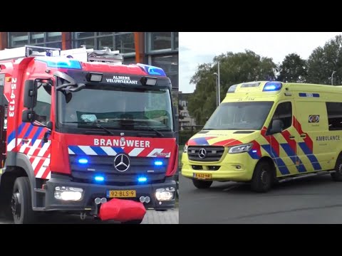 [Renende Brandweer man] P1/A1 25-114 + 25-4133 met spoed naar een reanimatie in Almere