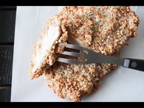 How To Make Almond Crust Baked Chicken - By One Kitchen Episode 356