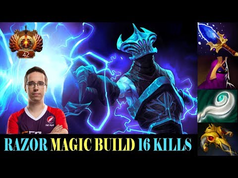 Ceyler [Razor] Magic Build VS W33 [Skywrath Mage] Midlane Amazing Pro Play !! Dota 2 Immortal 7.22