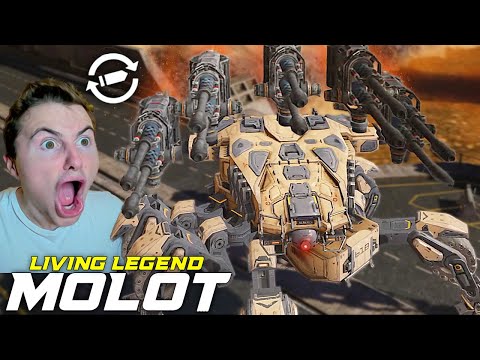 Molot T Ravager Is ACTUALLY GOOD... 5x Molots Toasting Bots At 800m With Lockdown | War Robots