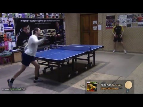 SPINLORD Waran 2.0 mm: FH attack against high balls (on SPINLORD Defender blade)