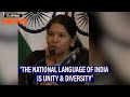 The National Language Of India Is Unity Diversity DMK MP Kanimozhi Karunanidhi In Madrid Spain