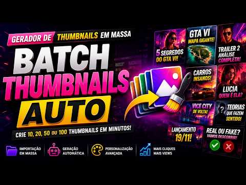 Thumbnails em lote em funcionamento